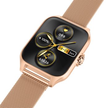 Smartwatch Garett GRC Activity 2 różowy matowy + złota bransoleta.  Smartwatch Garett. Smartwatch Garett na bransolecie. Smartwatch Garett w różowym kolorze. Smartwatch Garett na prezent (2).jpg
